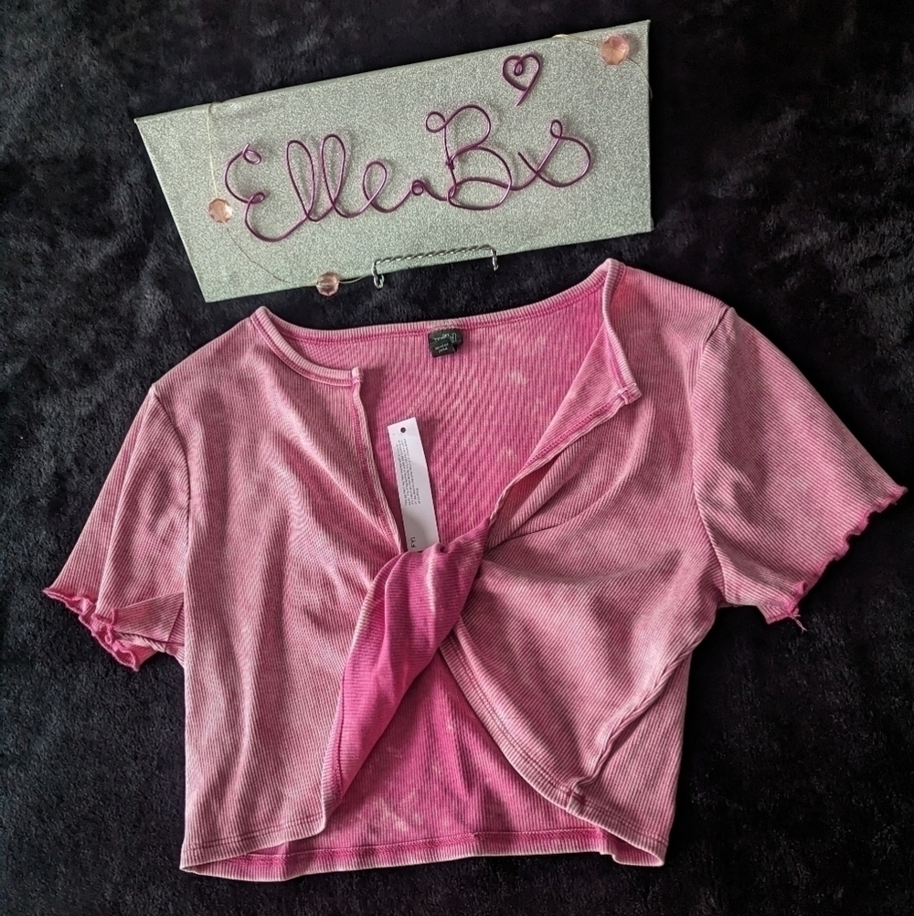 NWT Wild Fable Ribbed Pink Crop M, XL